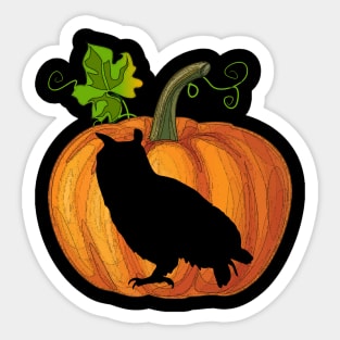 Owl in pumpkin Sticker